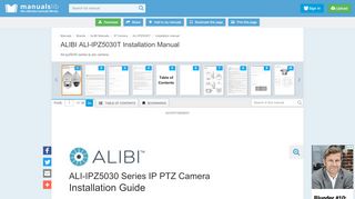 
                            9. ALIBI ALI-IPZ5030T INSTALLATION MANUAL …