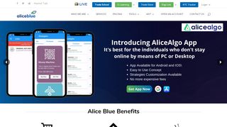 
                            5. Alice Blue - Lowest brokerage Online Trading account in India