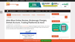 
                            3. Alice Blue Online Review, Brokerage Charges, Demat Account ...