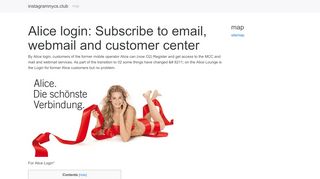 
                            6. Alice login: Subscribe to email, webmail and customer center