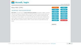 
                            2. Alice Mail | Accedi, login