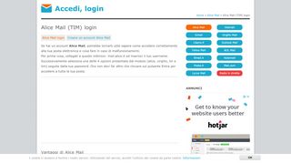 
                            3. Alice Mail login | Accedi, login