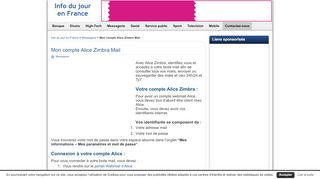 
                            9. ALICE ZIMBRA : Webmail - webmail.aliceadsl.fr