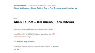 
                            4. Alien Faucet – Kill Aliens, Earn Bitcoin | Blockchain Aliens