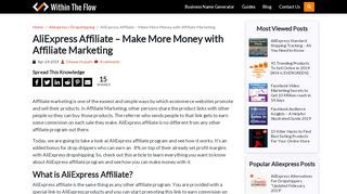 
                            4. AliExpress Affiliate - Make More Money with Affiliate Marketing