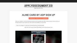 
                            5. Aline Card By Adp Sign Up | Applydocoument.co