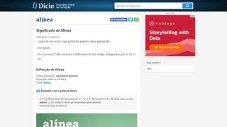 
                            5. Alínea - Dicio, Dicionário Online de Português