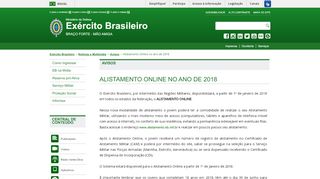 
                            9. Alistamento Online no ano de 2018 - Avisos - …