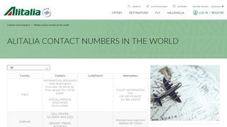 
                            5. Alitalia contact numbers in the world