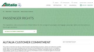 
                            7. Alitalia Customer Commitment