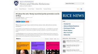 
                            3. All about the arts: Newly launched portal promotes events at Rice