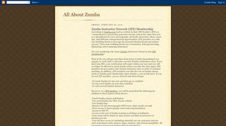 
                            6. All About Zumba: Zumba Instructor Network (ZIN) Membership