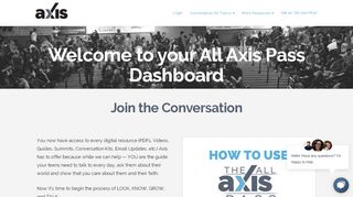 
                            3. All Axis Pass Dashboard | Axis Virtual - Axis.org