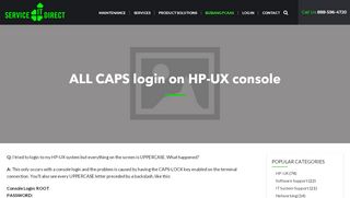 
                            2. ALL CAPS login on HP-UX console – ServiceITdirect