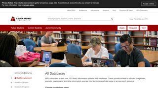 
                            6. All Databases - University Libraries - Azusa Pacific ...