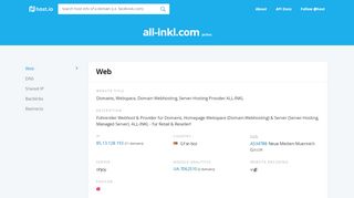 
                            5. all-inkl.com (Domains, Webspace, Domain ... - host.io