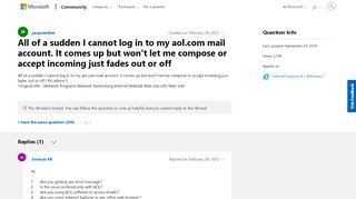 
                            7. All of a sudden I cannot log in to my aol.com mail account ...