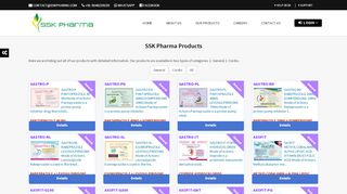 
                            6. All Products List | SSK PHARMA