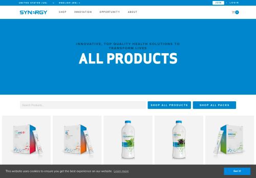 
                            5. All Products | Synergy WorldWide