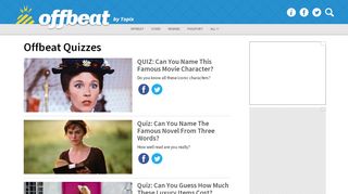 
                            6. All Quizzes - offbeat.topix.net