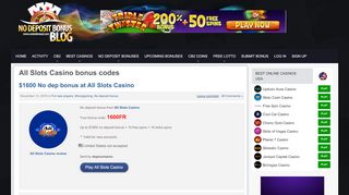 
                            4. All Slots Casino No Deposit Bonus Codes 2019 #1