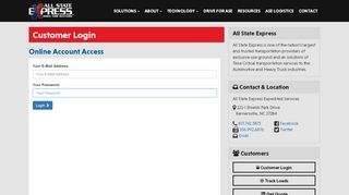 
                            6. All State Express > Customer Login