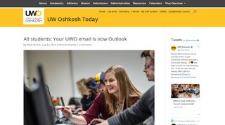 
                            2. All students: Your UWO email is now Outlook - UW Oshkosh ...