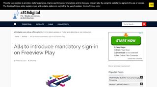 
                            11. All4 to introduce mandatory sign-in on Freeview Play ...