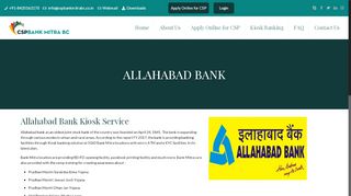 
                            7. ALLAHABAD BANK – CSP Bank Mitrabc