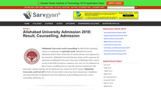 
                            8. Allahabad University Admission 2018: Result, Counselling ...