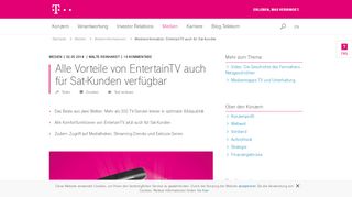 
                            8. Alle Vorteile von EntertainTV auch für Sat-Kunden verfügbar ...