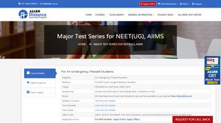 
                            1. ALLEN’s Major Test Series for NEET (UG), AIIMS …