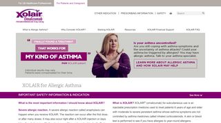 
                            8. Allergic Asthma Treatment | XOLAIR® (Omalizumab)