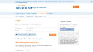 
                            6. Allgäuer Volksbank - Viele schaffen mehr - Login