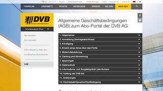 
                            9. Allgemeine Geschäftsbedingungen (AGB) zum Abo-Portal der DVB ...