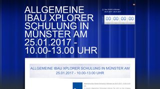 
                            7. Allgemeine ibau Xplorer Schulung in Münster am 25.01.2017 - 10.00 ...
