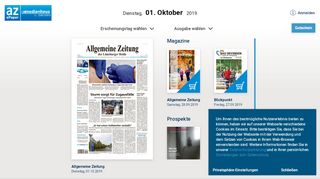 
                            11. Allgemeine Zeitung vom Freitag, 30.08.2019 | az …