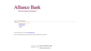 
                            10. Alliance Bank - Online Banking