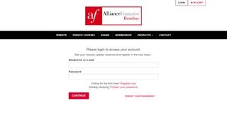 
                            2. Alliance Française de Bombay : Login