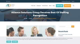 
                            9. Alliance Solutions Group Receives Best of Staffing Recognition | ASG ...