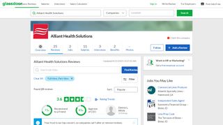 
                            7. Alliant Health Solutions Reviews | Glassdoor