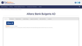 
                            6. Allianz Bank Bulgaria AD (Bulgaria) - Bank Profile