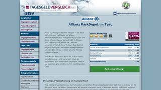 
                            1. Allianz ParkDepot - Alternative zum Tagesgeld im Test