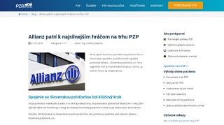 
                            9. Allianz patrí k najsilnejším hráčom na trhu PZP – PZPportal.sk