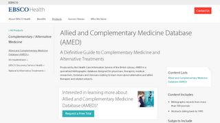 
                            8. Allied and Complementary Medicine Database (AMED) | Alternative ...