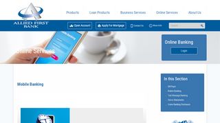 
                            7. Allied First Bank - Online Services - Mobile Banking