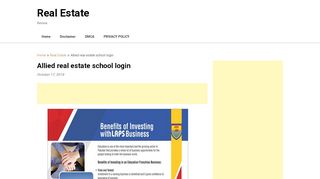 
                            9. Allied real estate school login - Real Estate