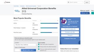 
                            9. Allied Universal Corporation Benefits & Perks | PayScale