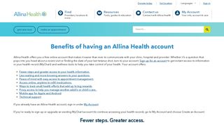 
                            3. Allina Health account | Interactive health record