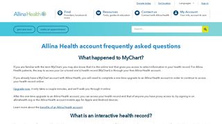 
                            2. Allina Health account | What happened to MyChart ...